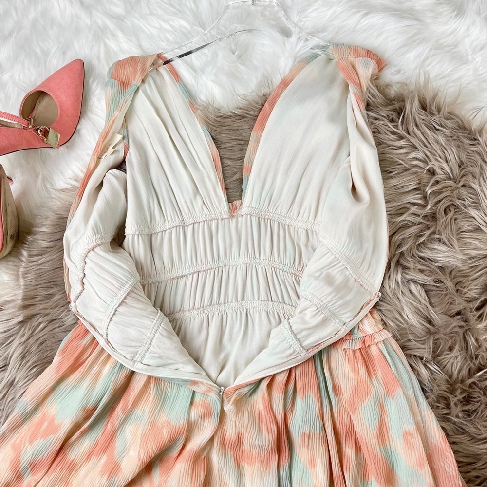 📌 FANCO “Popsicle” Luxurious Silky Sexy Mini Party Dress Colorful Chiffon Lined - Picture 15 of 15